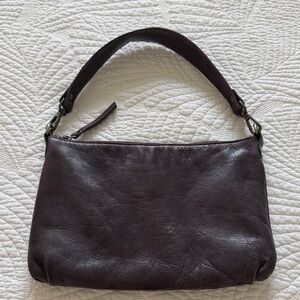Dark Brown Leather Latico Shoulder Bag